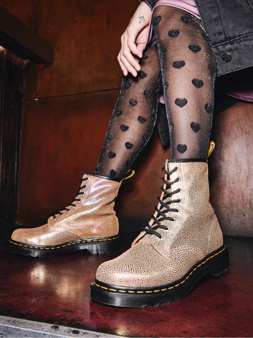 Dr. Martens 1460 Rainbow Ray Suede Lace-Up Boots